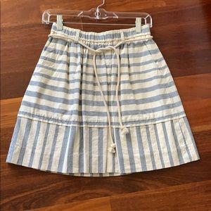 Madewell chambray striped skirt XS